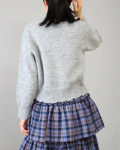 カラフルハートボタン　ニット　カーディガン　