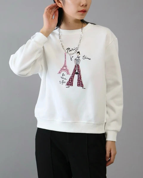 ガールズ　プリント　プルオーバー