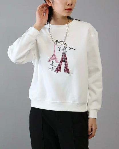 ガールズ　プリント　プルオーバー