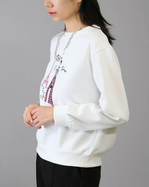 ガールズ　プリント　プルオーバー